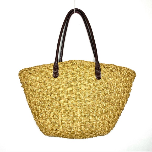 J. Crew Handbags - J. Crew Straw Tote Tan